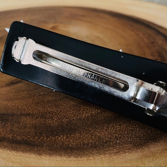 Vintage 80’s Black and Gold Star Plastic Barrette - Picture 6 of 7